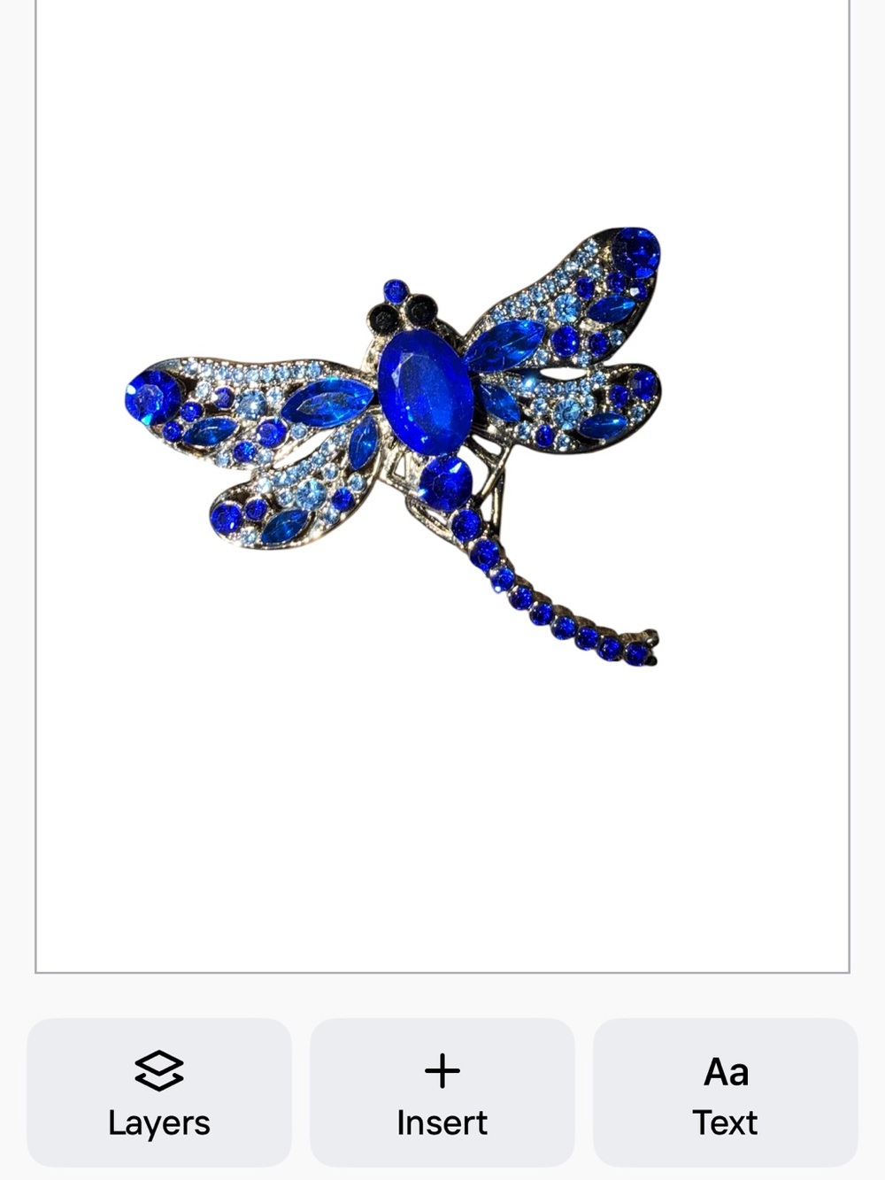 Blue Dragonfly Crystal Brooch - Elegant Women’s Jewelry
